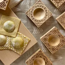 Moule à raviolis XL Coeurs, bois de hêtre