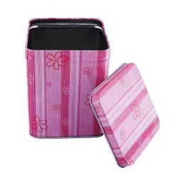 Vorratsdose Rosa Blumen, 86 x 86 x 110 mm