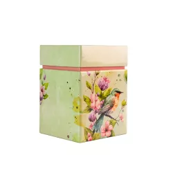 Tea caddy bird 78 x 78 x 110 mm