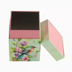 Tea caddy bird 78 x 78 x 110 mm