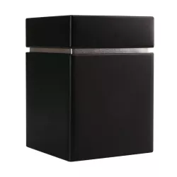 Schwarze Teedose 78 x 78 x 110 mm