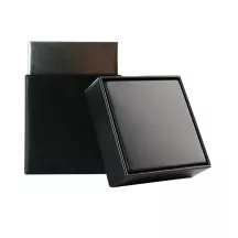 Schwarze Teedose 78 x 78 x 110 mm