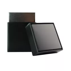 Schwarze Teedose 78 x 78 x 110 mm