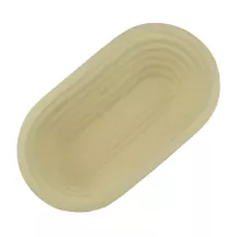 Cestino di lievitazione in pasta di legno, ovale, rigato, 23 x 12 x 7 cm
