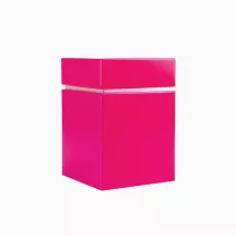 Boîte à thé rose 78 x 78 x 110 mm