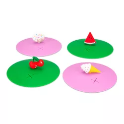 Coperchi in silicone per bicchieri, 4 pezzi