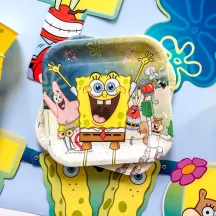 Piatti di carta SpongeBob 23 x 23 cm, 8 pezzi per feste bambini