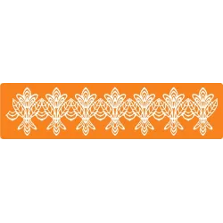 Elegant silicone border mat for cake toppers, 1 piece