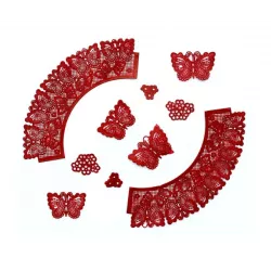 Tappetino per bordure in silicone Butterfly Wrappers per cupcake e torte…