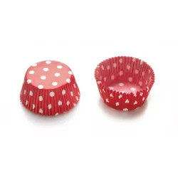 Moules à cupcakes à pois multicolores, 75 pièces (5 cm)