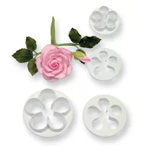 Small rose cutter, set of 4 sizes (30-50 mm)