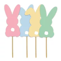 12 Easter bunny cake toppers