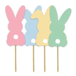12 cake toppers lapin de Pâques