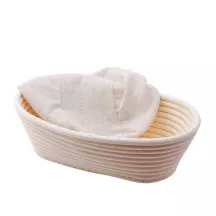 Proofing basket oval 25x15x8 cm, incl. proofing cloth