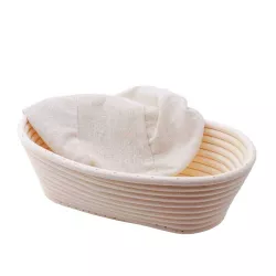 Proofing basket oval 25x15x8 cm, incl. proofing cloth