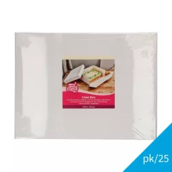 Boîte à gâteaux blanche 40 x 30 x 15 cm, 25 pièces