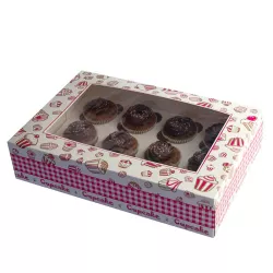 Scatola per cupcake da 12 pezzi con Intercalare