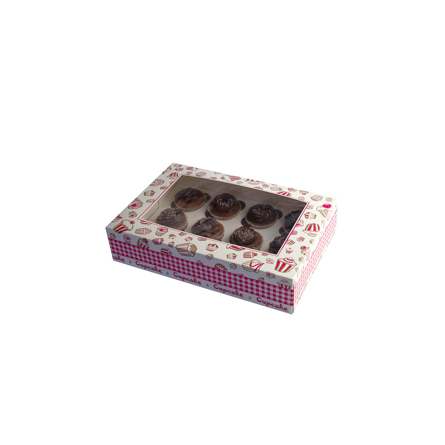 Cupcake box for 12 pieces with insert