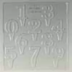 Chocolate mold numbers 0 to 9, for insertion