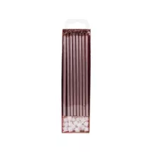 Bougies extra-longues, roses, 16 pièces