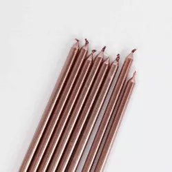 Bougies extra-longues, roses, 16 pièces