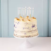 Candles with silver gradient 10 cm, 16 pieces