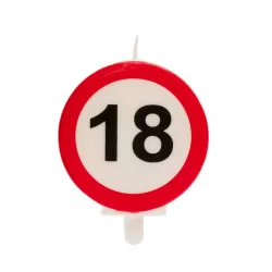 Panneau d'interdiction Bougie 18 ans