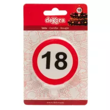Panneau d'interdiction Bougie 18 ans