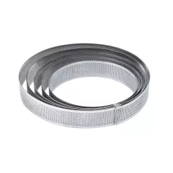 Anello per tarte e quiche perforato Ø 9 cm, altezza 2 cm