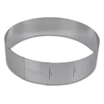 Adjustable cake ring Ø 18 to 30 cm, height 7 cm