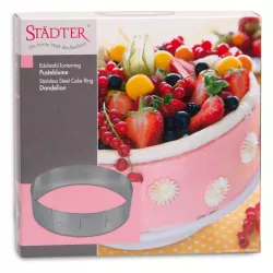 Adjustable cake ring Ø 18 to 30 cm, height 7 cm