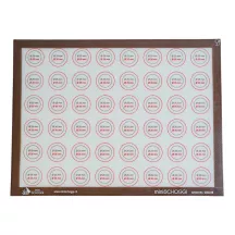 Tappetino in silicone per macarons professionale con fibra di vetro, 48 pezzi