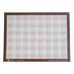 Profi Macarons-Silikonmatte mit Fiberglas, 48 Stück