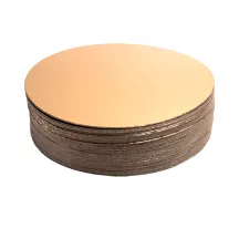 Dessous de plat or/noir rond, Ø 28 cm, 50 pièces