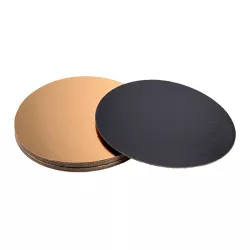 Cake base gold/black round, Ø 28 cm, 50 pieces