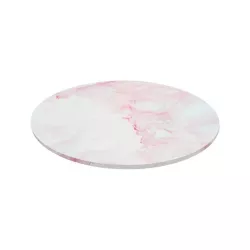 Plateau à tarte rond marbré rose - Rond 30 cm Rose Marbré