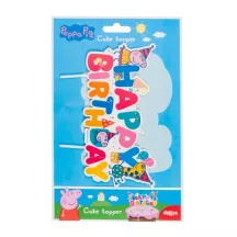 Cake topper "Happy Birthday" Peppa Pig