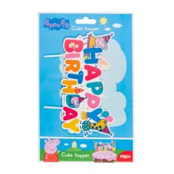 Cake topper "Happy Birthday" Peppa Pig