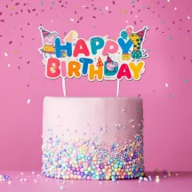 Cake topper "Happy Birthday" Peppa Pig