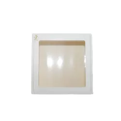 Cake box with window white/gold 21 x 21 x 5 cm