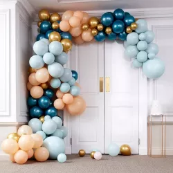 Ghirlanda di palloncini oro e blu, 200 pezzi