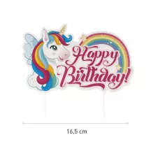 Cake Topper Unicorn Happy Birthday