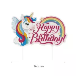 Cake Topper Unicorno Buon Compleanno
