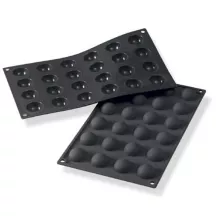 Silicone baking mold hemisphere Ø 3 cm, 24-mold