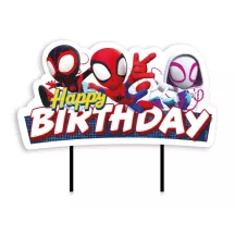 Cake Topper "Happy Birthday" Spiderman
