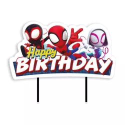 Cake Topper "Happy Birthday" Spiderman