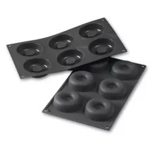 Silicone baking mold for donuts Ø 7 cm, 6 pieces