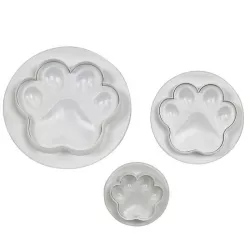 Set di tagliabiscotti zampe e Timbro, 3 / 7 / 9 cm