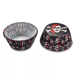 Mini skull cupcake cases, 50 pieces