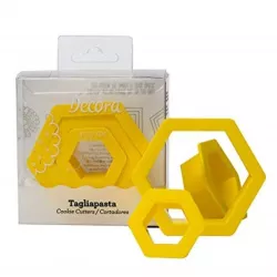 Cookie cutter set hexagon, 3-piece, 3 sizes